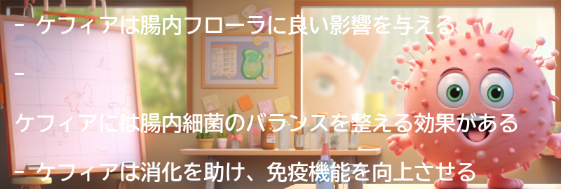 ケフィアの腸内フローラへの効果の要点まとめ