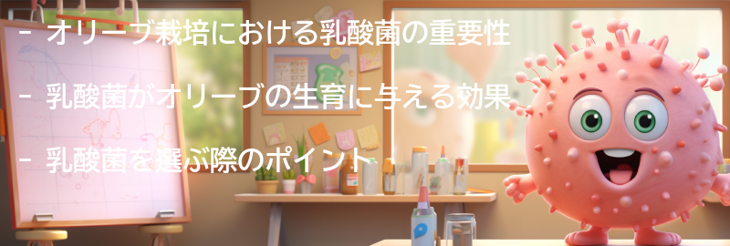 オリーブ栽培における乳酸菌の重要性の要点まとめ