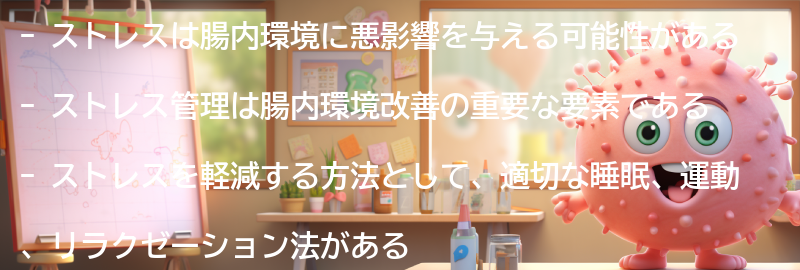 ストレス管理と腸内環境改善の関係の要点まとめ