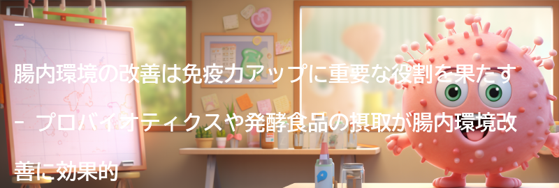 腸内環境改善による免疫力アップの具体的な方法の要点まとめ