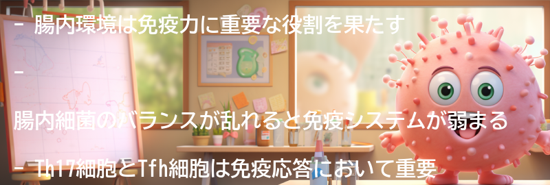 腸内環境の重要性と免疫力への影響の要点まとめ