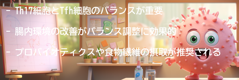 Th17細胞とTfh細胞のバランスを整える方法の要点まとめ