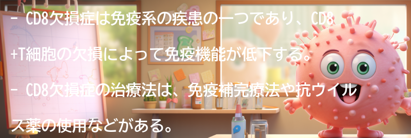 CD8欠損症の治療法と管理方法の要点まとめ