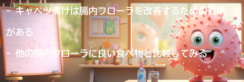 他の腸内フローラに良い食べ物との比較の要点まとめ