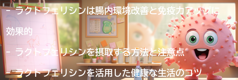 ラクトフェリシンを活用した健康な生活のコツの要点まとめ