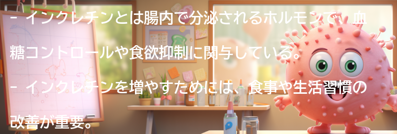 インクレチンを増やすための食事と生活習慣の要点まとめ