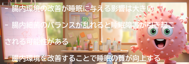 腸内環境の改善が睡眠に与える影響の要点まとめ