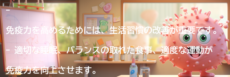 免疫力を高めるための生活習慣の改善の要点まとめ