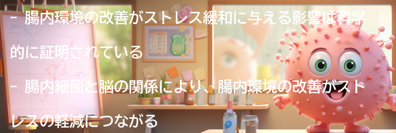 腸内環境の改善がストレス緩和に与える影響の要点まとめ