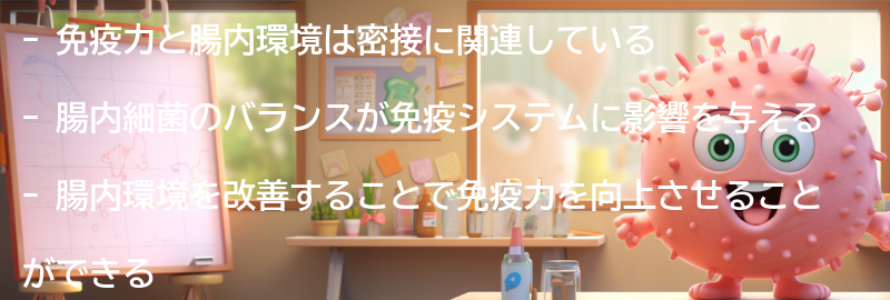 免疫力と腸内環境の関係の要点まとめ