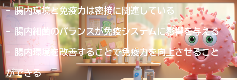 腸内環境と免疫力の関係性の理解の要点まとめ