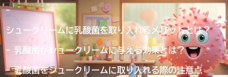 シュークリームに乳酸菌を取り入れるメリットと注意点の要点まとめ