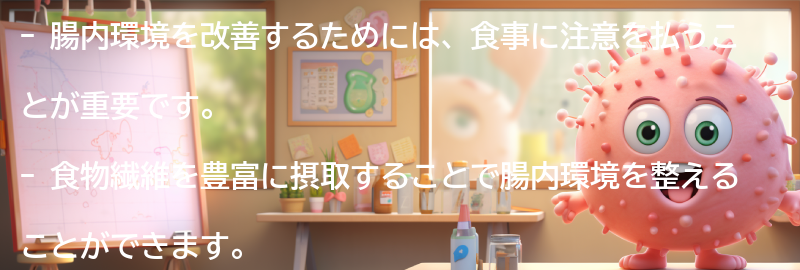 腸内環境を改善するための食事のポイントの要点まとめ