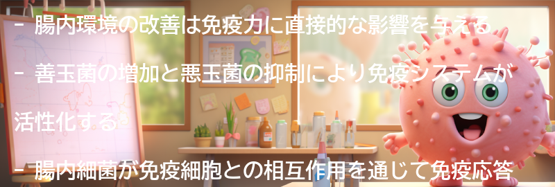 腸内環境改善が免疫力に与える影響とは？の要点まとめ