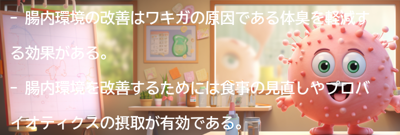 腸内環境改善がワキガに与える効果の要点まとめ