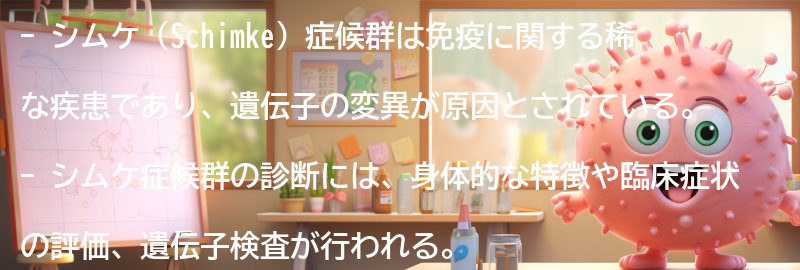 シムケ（Schimke）症候群の原因と診断方法の要点まとめ