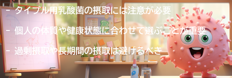 タイプル用乳酸菌の注意点の要点まとめ