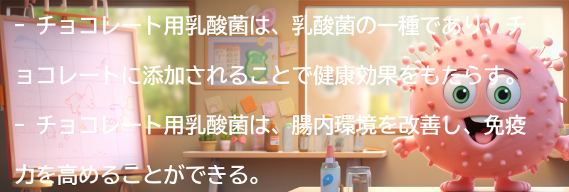 チョコレート用乳酸菌とは？の要点まとめ