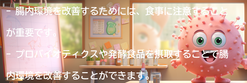腸内環境を改善するための方法の要点まとめ