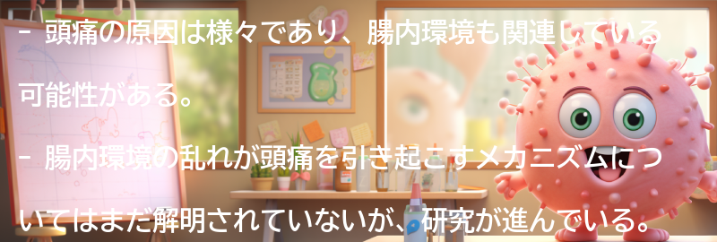 頭痛の原因と腸内環境の関連性の要点まとめ