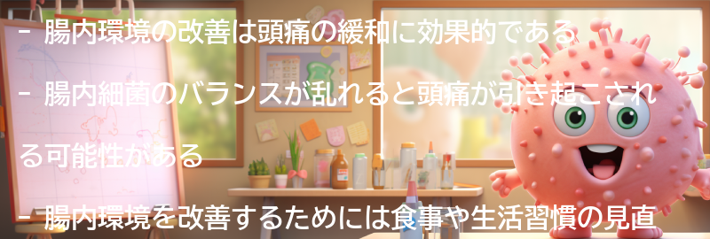 腸内環境改善が頭痛に与える効果の要点まとめ