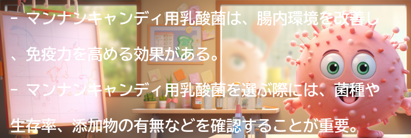 マンナンキャンディ用乳酸菌の効果とは？の要点まとめ