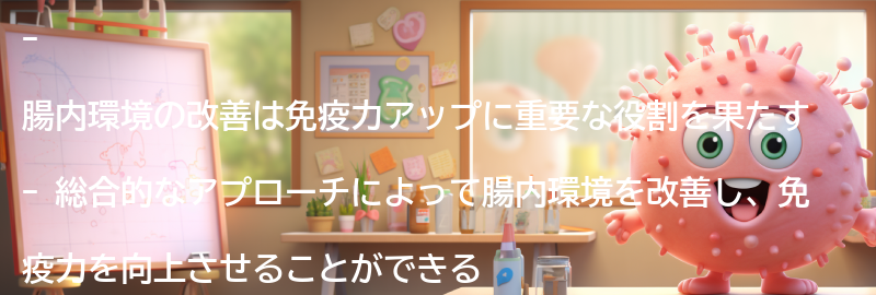 腸内環境改善と免疫力アップのための総合的なアプローチの要点まとめ