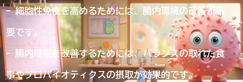 細胞性免疫を高めるための注意点と予防策の要点まとめ