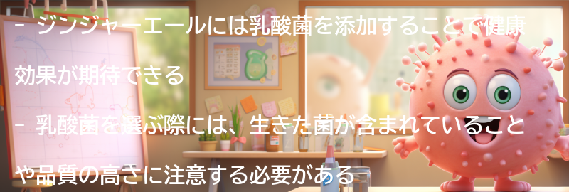ジンジャーエール用乳酸菌の注意点の要点まとめ