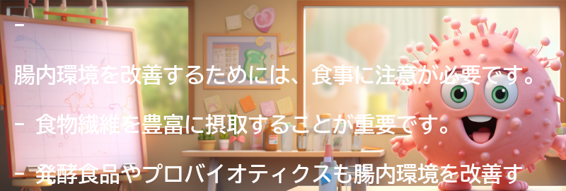 腸内環境を改善するための食事のポイントの要点まとめ