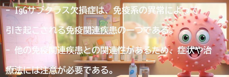 他の免疫関連疾患との関連性の要点まとめ