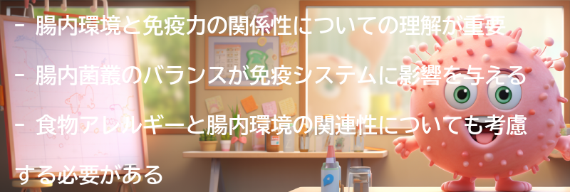 腸内環境と免疫力の関係性の理解の要点まとめ