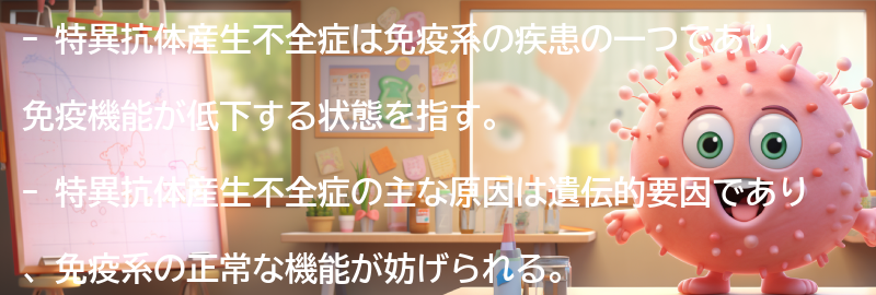 特異抗体産生不全症の予防策と生活への影響の要点まとめ