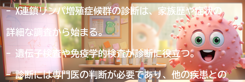 X連鎖リンパ増殖症候群の診断方法についての要点まとめ