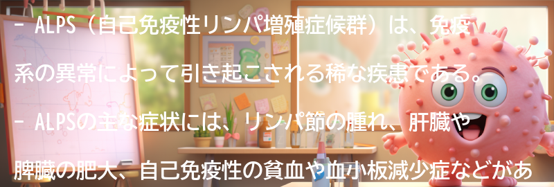 ALPSに関する最新の研究と治療法の進展の要点まとめ