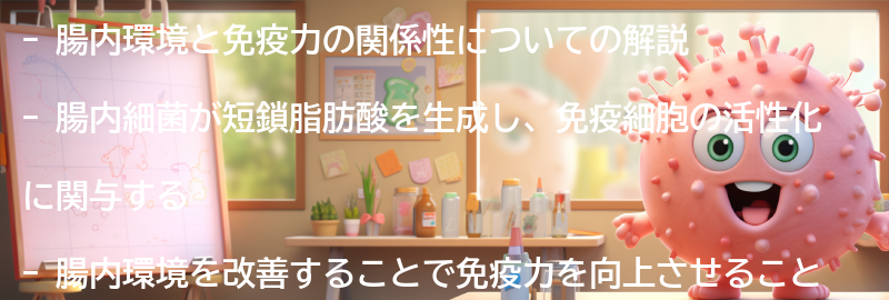 腸内環境と免疫力の関係性の解説の要点まとめ