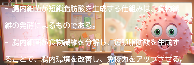 腸内細菌が短鎖脂肪酸を生成する仕組みの要点まとめ