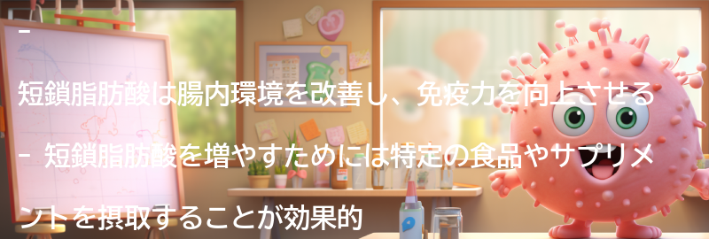 短鎖脂肪酸を増やすための食品とサプリメントの紹介の要点まとめ