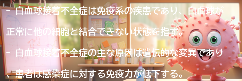 白血球接着不全症の原因と症状の要点まとめ