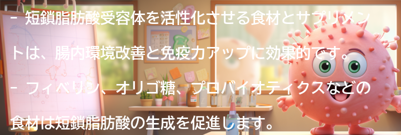 短鎖脂肪酸受容体を活性化させる食材とサプリメントの要点まとめ