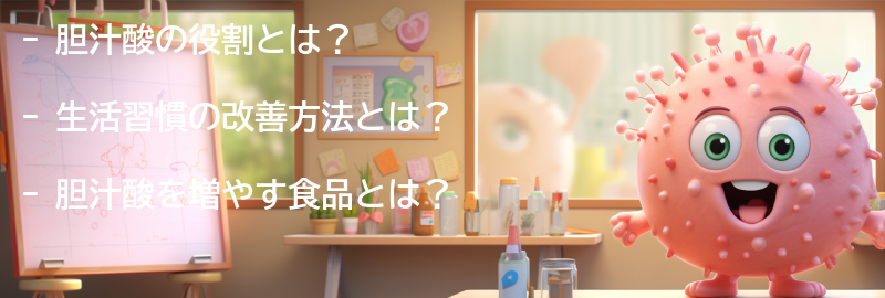 胆汁酸を増やすための生活習慣の改善方法の要点まとめ