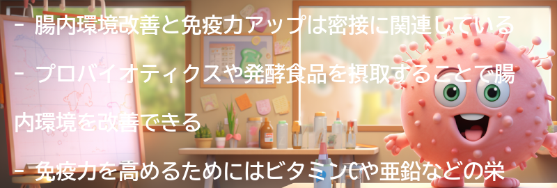 腸内環境改善と免疫力アップの効果的な組み合わせ方法の要点まとめ
