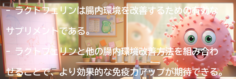 ラクトフェリンと他の腸内環境改善方法の組み合わせ効果の要点まとめ
