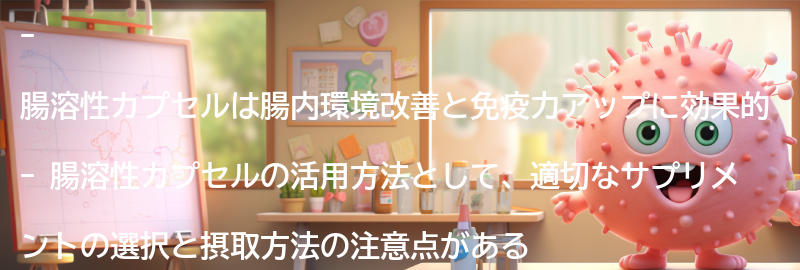 腸溶性カプセルを活用した免疫力アップの方法の要点まとめ