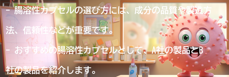 腸溶性カプセルの選び方とおすすめ商品紹介の要点まとめ