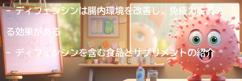 ディフェンシンを含む食品とサプリメントの紹介の要点まとめ