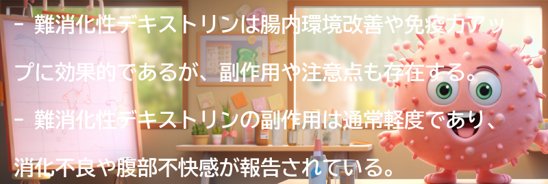 難消化性デキストリンの副作用や注意点についての要点まとめ