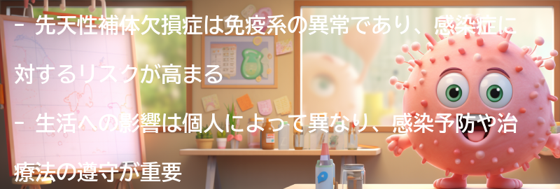 先天性補体欠損症の生活への影響とサポートの要点まとめ