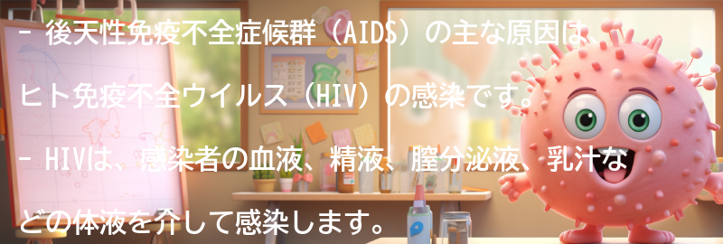 AIDSの主な原因と感染経路の要点まとめ