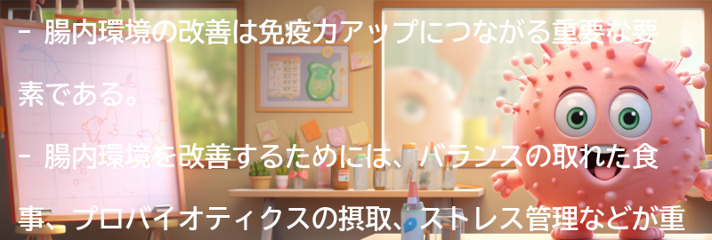 腸内環境改善のための方法の要点まとめ